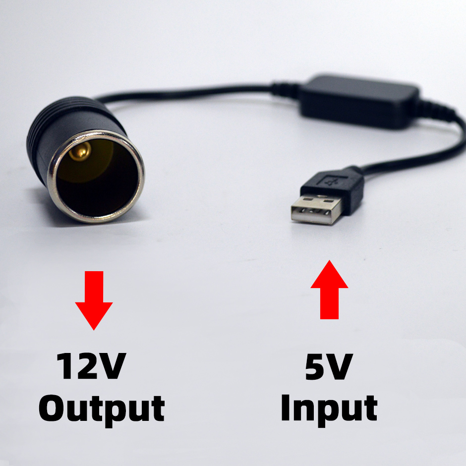 Accessories For Vaping - สายแปลงไฟ 5V เป็น 12V พร้อมสายต่อขยาย USB
