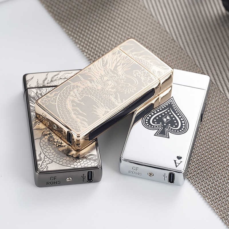 Accessories Experts Vape - ไฟแช็คอิเล็กทรอนิกส์แบบพัลส์อาร์คคู่ ชาร์จด้วย Type-C รุ่นปี 2025 พร้อมหน้าจอแสดงพลังงาน