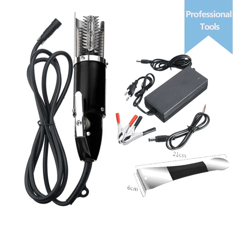 Mesh Coil Strip - มีดอาหารทะเล 120W กันน้ําไฟฟ้า Fish Scale Scraper